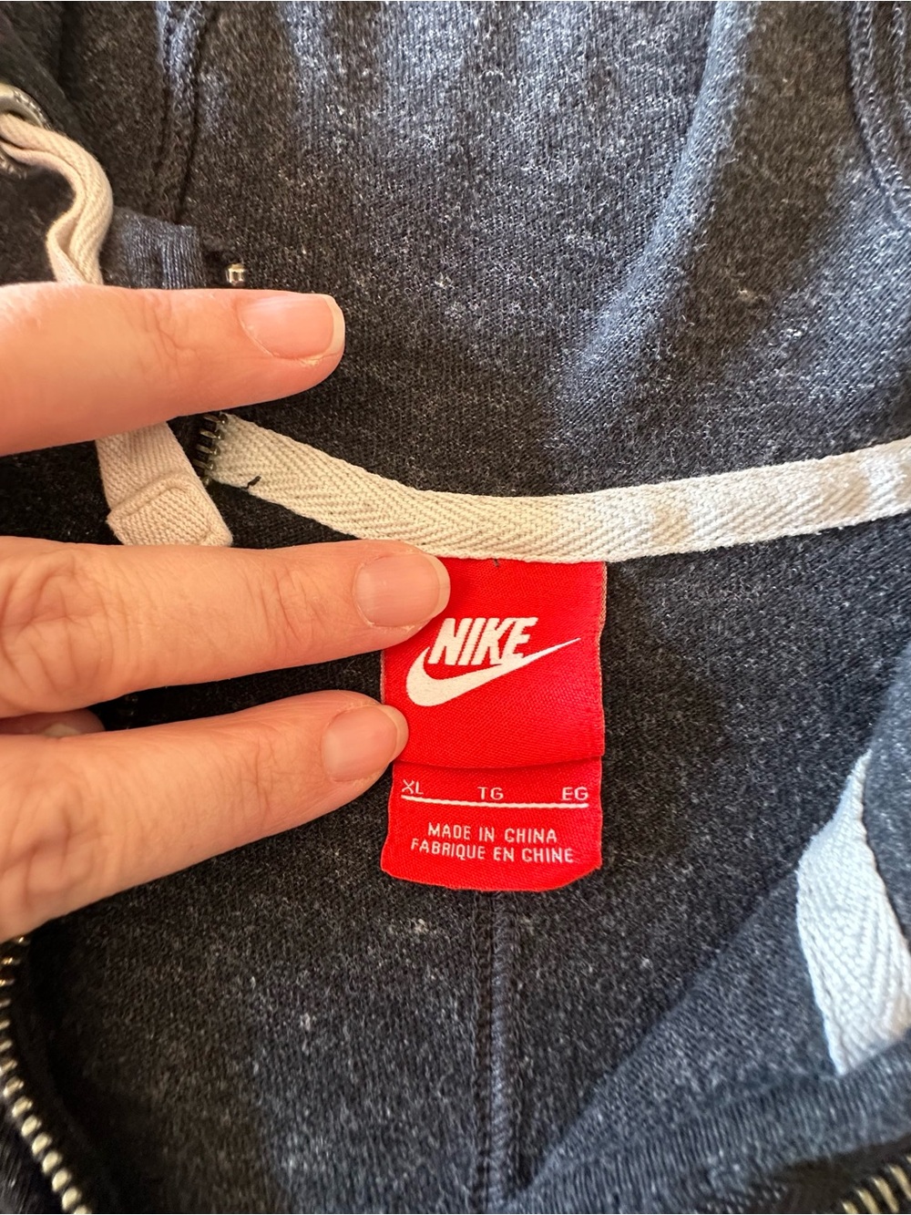 Nike Charcoal Gray Zip Hoodie - Picture 2 of 3
